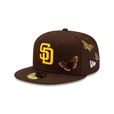 Brown San Diego Padres Hat - New Era MLB x Felt 59FIFTY Fitted Caps USA7285493